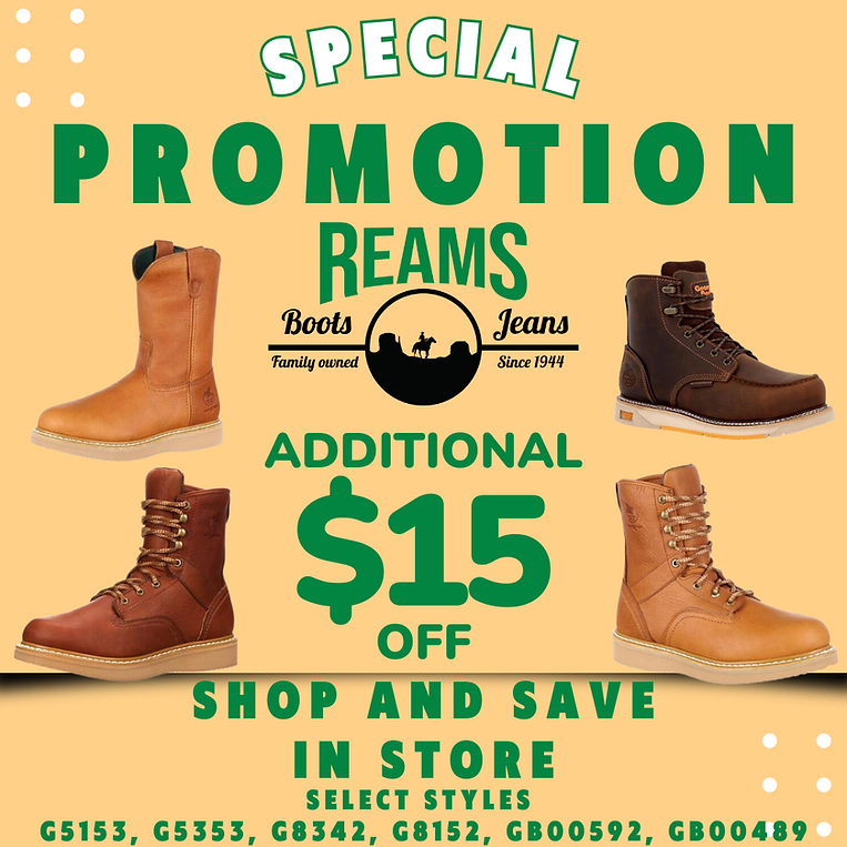 Weekly Ad Ream's Boots & Jeans
